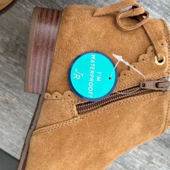 Jack Rogers NEW Women's‎ Charlotte Suede Waterproof Ankle Bootie Tan Size 6.5 - Picture 6 of 7